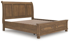 Hoover Furniture Outlet - Ashley Furniture - Feddinger California King Storage Sleigh Bed - California King Storage Sleigh Bed - PCB779B9