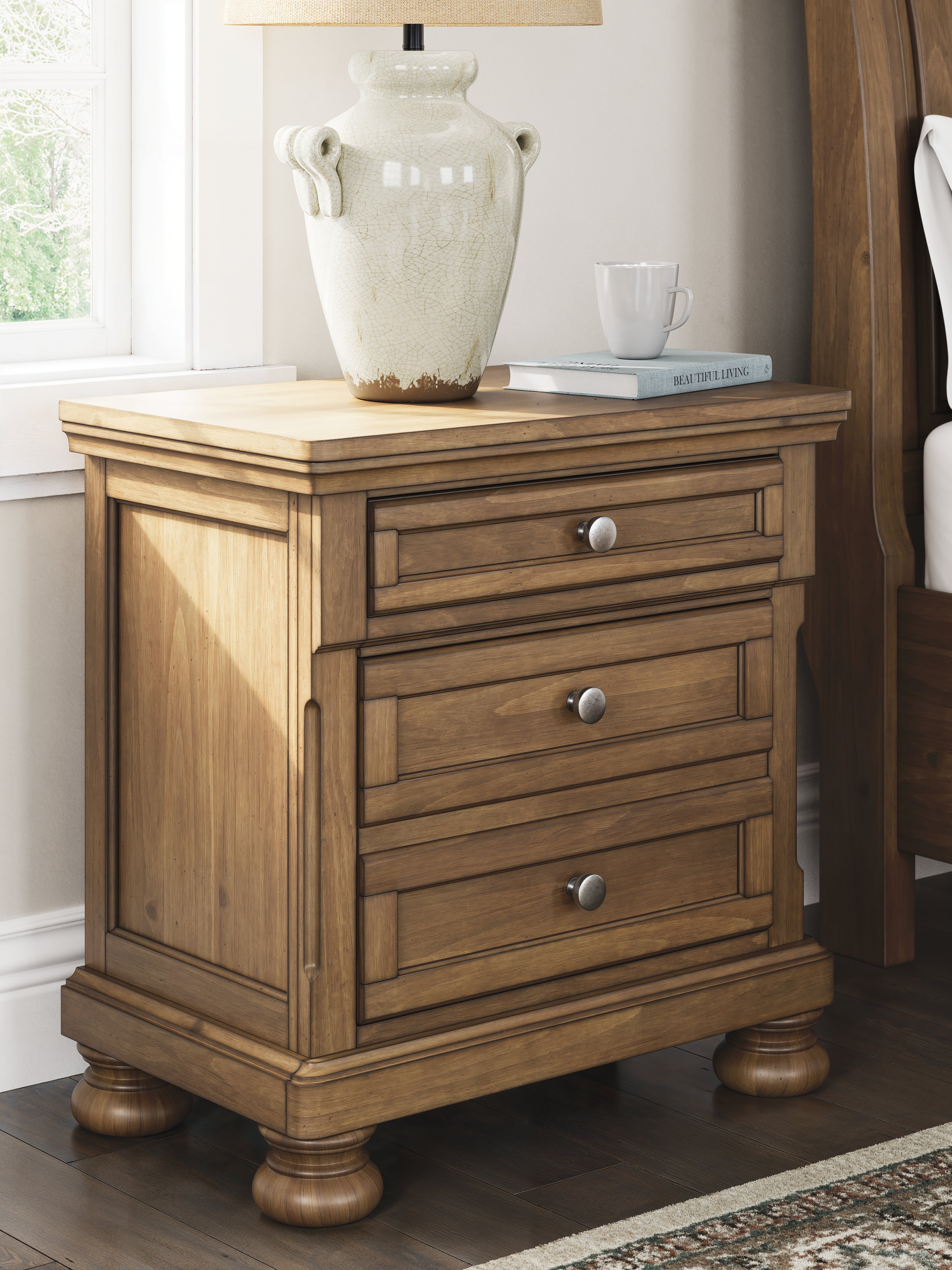 Hoover Furniture Outlet - Ashley Furniture - Feddinger Nightstand - Two Drawer Night Stand - PCB779-92