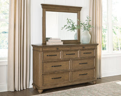 Hoover Furniture Outlet - Ashley Furniture - Karallin Dresser and Mirror - Dresser and Mirror - PCB782B1