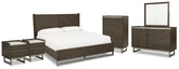 Hoover Furniture Outlet - Ashley Furniture - Arkenton King Panel Bed, Dresser, Mirror, Chest and 2 Nightstands - King Panel Bed, Dresser, Mirror, Chest and 2 Nightstands - B786B10