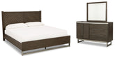 Hoover Furniture Outlet - Ashley Furniture - Arkenton Queen Panel Bed, Dresser and Mirror - Queen Panel Bed, Dresser and Mirror - B786B3