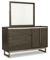 Arkenton California King Panel Bed, Dresser and Mirror