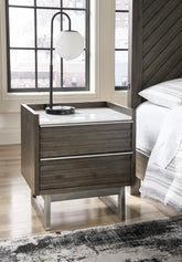 Hoover Furniture Outlet - Ashley Furniture - Arkenton Nightstand - Two Drawer Night Stand - B786-92