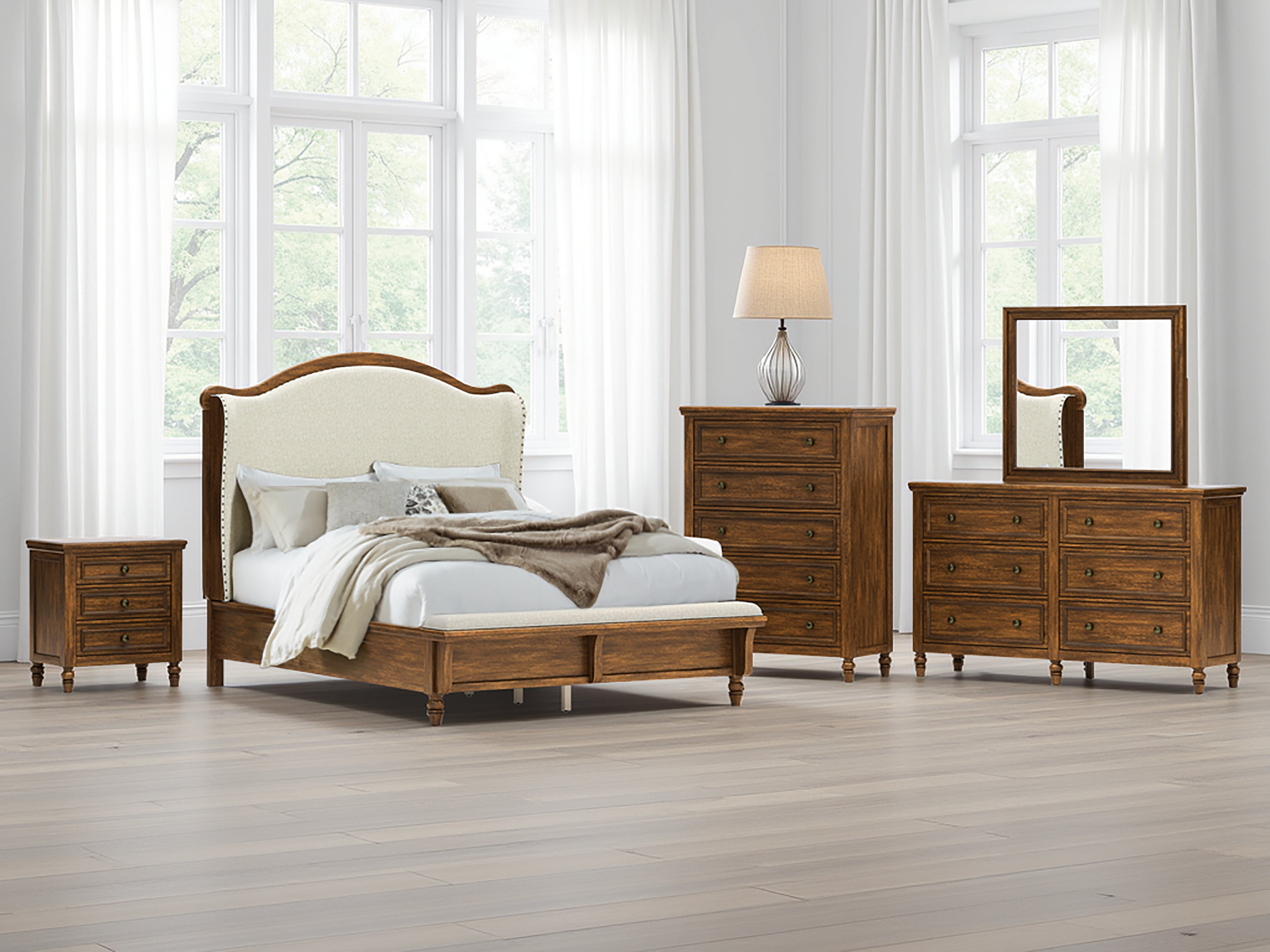 Hoover Furniture Outlet - Ashley Furniture - Sturlayne Queen Upholstered Panel Bed - Queen Upholstered Panel Bed - B787B2
