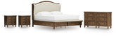Hoover Furniture Outlet - Ashley Furniture - Sturlayne King Upholstered Panel Bed, Dresser and 2 Nightstands - King Upholstered Panel Bed, Dresser and 2 Nightstands - B787B7