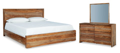 Hoover Furniture Outlet - Ashley Furniture - Dressonni Queen Panel Bed, Dresser and Mirror - Queen Panel Bed, Dresser and Mirror - B790B3