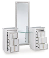 Hoover Furniture Outlet - Ashley Furniture - Chalanna Vanity with Mirror - Vanity with Mirror - B822B7