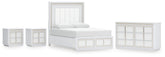 Hoover Furniture Outlet - Ashley Furniture - Chalanna Queen Storage Bed, Dresser and 2 Nightstands - Queen Storage Bed, Dresser and 2 Nightstands - B822B9
