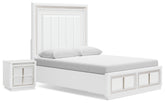 Hoover Furniture Outlet - Ashley Furniture - Chalanna Queen Panel Storage Bed and Nightstand - Queen Panel Storage Bed and Nightstand - B822B8