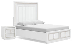 Hoover Furniture Outlet - Ashley Furniture - Chalanna Queen Panel Storage Bed and Nightstand - Queen Panel Storage Bed and Nightstand - B822B8
