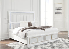 Hoover Furniture Outlet - Ashley Furniture - Chalanna King Upholstered Storage Bed - King Upholstered Storage Bed - B822B4