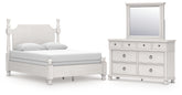 Hoover Furniture Outlet - Ashley Furniture - Rowlenstown Queen Poster Bed, Dresser and Mirror - Queen Poster Bed, Dresser and Mirror - PCB823B3