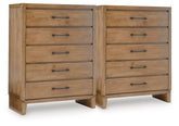 Hoover Furniture Outlet - Ashley Furniture - Sherbana 2 Chests - 2 Chests - B833B6