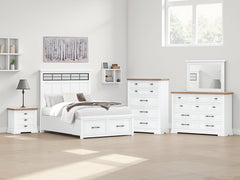Hoover Furniture Outlet - Ashley Furniture - Ashbryn Queen Panel Storage Bed - Queen Panel Storage Bed - B844B2