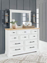 Hoover Furniture Outlet - Ashley Furniture - Ashbryn Dresser and Mirror - Dresser and Mirror - B844B1