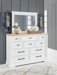 Hoover Furniture Outlet - Ashley Furniture - Ashbryn Dresser and Mirror - Dresser and Mirror - B844B1