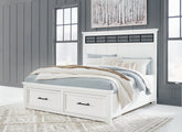 Hoover Furniture Outlet - Ashley Furniture - Ashbryn King Panel Storage Bed - King Panel Storage Bed - B844B4
