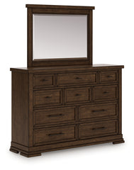 Taffenbrook Queen Panel Storage Bed, Dresser and Mirror