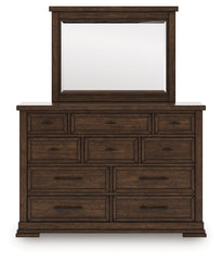 Taffenbrook Queen Panel Storage Bed, Dresser and Mirror