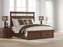 Hoover Furniture Outlet - Ashley Furniture - Taffenbrook King Panel Storage Bed - King Panel Storage Bed - B849B4