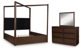 Hoover Furniture Outlet - Ashley Furniture - Dilenno Queen Canopy Bed, Dresser and Mirror - Queen Canopy Bed, Dresser and Mirror - PCB857B3