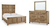 Hoover Furniture Outlet - Ashley Furniture - Ridgester Queen Panel Bed, Dresser and Mirror - Queen Panel Bed, Dresser and Mirror - B858B3