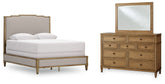 Hoover Furniture Outlet - Ashley Furniture - Sharlance Queen Upholstered Panel Bed, Dresser and Mirror - Queen Upholstered Panel Bed, Dresser and Mirror - B895B3