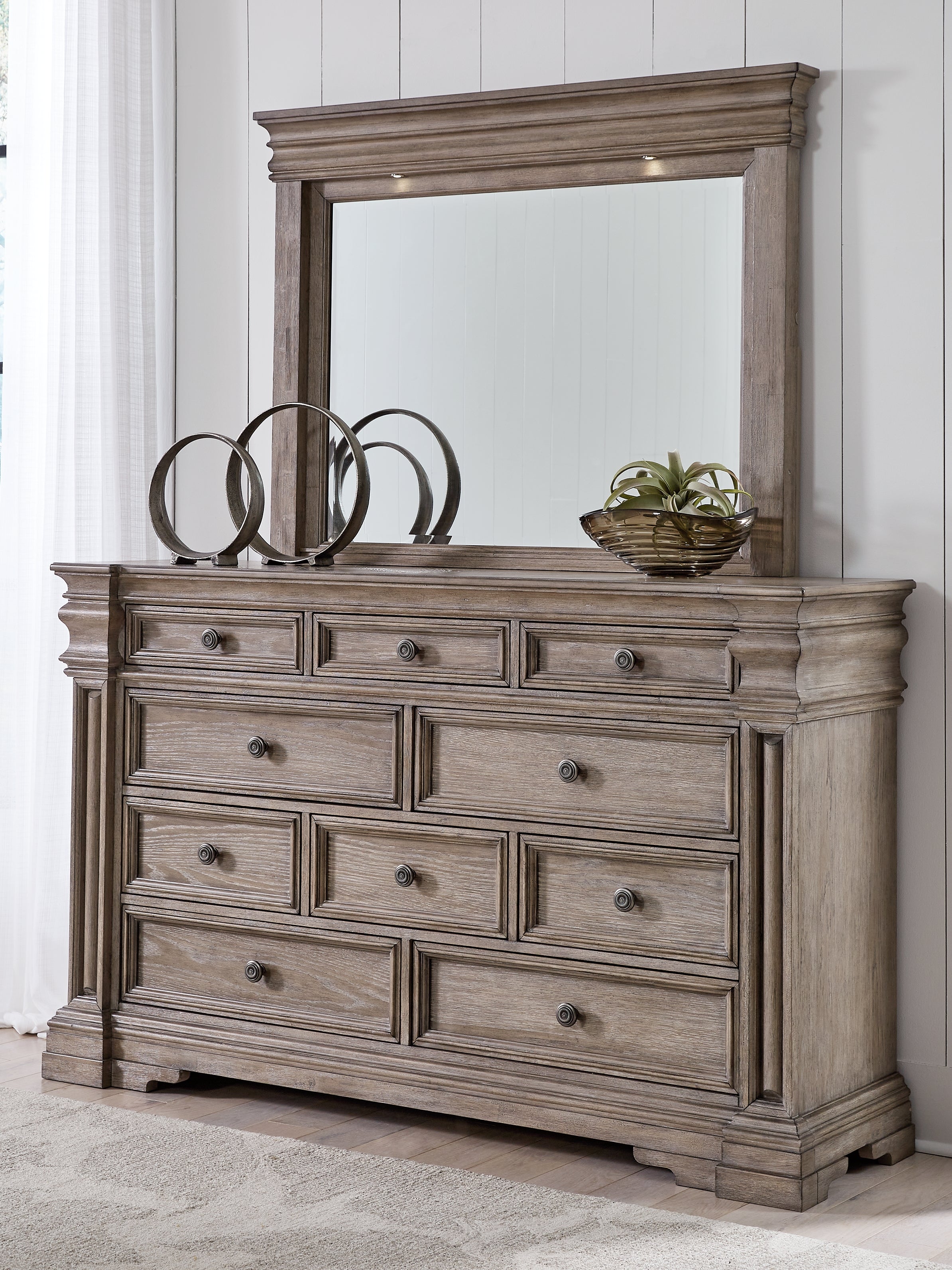 Hoover Furniture Outlet - Ashley Furniture - Blairhurst Dresser and Mirror - Dresser and Mirror - B916B1