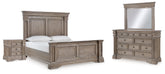 Hoover Furniture Outlet - Ashley Furniture - Blairhurst King Panel Bed, Dresser, Mirror and Nightstand - King Panel Bed, Dresser, Mirror and Nightstand - B916B9