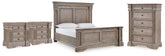 Hoover Furniture Outlet - Ashley Furniture - Blairhurst King Panel Bed, Chest and 2 Nightstands - King Panel Bed, Chest and 2 Nightstands - B916B14