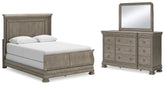 Hoover Furniture Outlet - Ashley Furniture - Lexorne Queen Sleigh Bed, Dresser and Mirror - Queen Sleigh Bed, Dresser and Mirror - B924B3