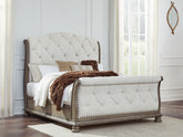 Hoover Furniture Outlet - Ashley Furniture - Ardenfield Queen Upholstered Sleigh Bed - Queen Upholstered Sleigh Bed - B944B2