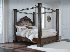 Hoover Furniture Outlet - Ashley Furniture - Maylee California King Canopy Bed - California King Canopy Bed - B947B11