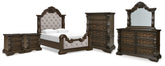 Hoover Furniture Outlet - Ashley Furniture - Maylee Queen Panel Bed, Dresser, Mirror, Chest and 2 Nightstands - Queen Panel Bed, Dresser, Mirror, Chest and 2 Nightstands - B947B16