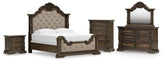 Hoover Furniture Outlet - Ashley Furniture - Maylee King Panel Bed, Dresser, Mirror, Chest and Nightstand - King Panel Bed, Dresser, Mirror, Chest and Nightstand - B947B22