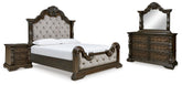 Hoover Furniture Outlet - Ashley Furniture - Maylee California King Panel Bed, Dresser, Mirror and Nightstand - California King Panel Bed, Dresser, Mirror and Nightstand - B947B17