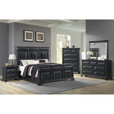 Bridgestone King Panel Bed in Black – SKU B-10980-8-KB | Elements