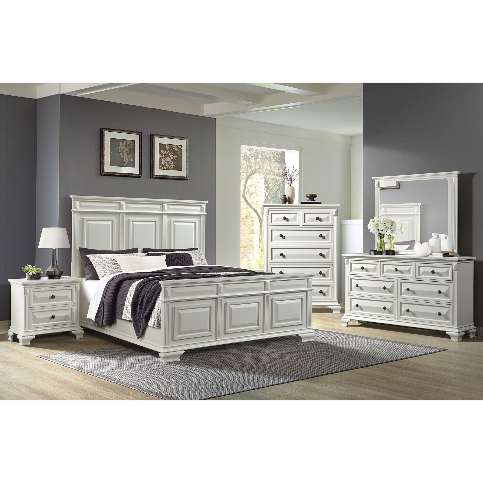 Bridgestone 7-Drawer Dresser in Antique White – SKU B-10980-7-DR | Elements