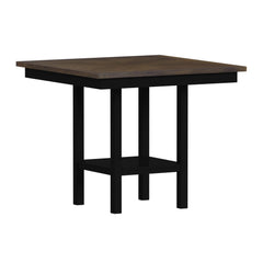 Brooks 5PC Counter Set with Table and 4 UPH Seat & Wood Back Chairs in Medium Brown & Black