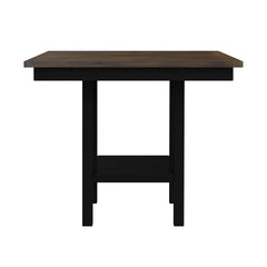 Brooks 5PC Counter Set with Table and 4 UPH Seat & Wood Back Chairs in Medium Brown & Black