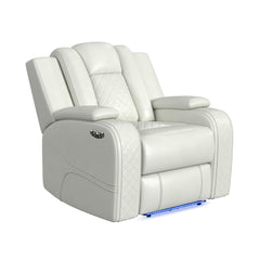 U-890 Power Motion Recliner with Power Headrest, LED in Oyster