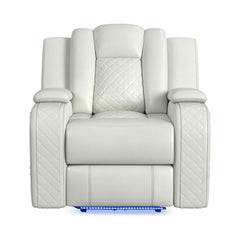 U-890 Power Motion Recliner with Power Headrest, LED in Oyster