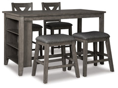 Hoover Furniture Outlet - Ashley Furniture - Caitbrook Counter Height Dining Table and 4 Barstools - Counter Height Dining Table and 4 Barstools - D388D1