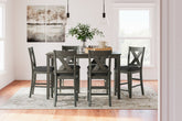 Hoover Furniture Outlet - Ashley Furniture - Caitbrook Counter Height Dining Table and Bar Stools (Set of 7) - RECT DRM Counter TBL Set(7/CN) - D388-423