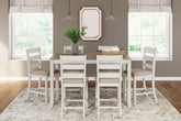 Hoover Furniture Outlet - Ashley Furniture - Skempton Counter Height Dining Table and Bar Stools (Set of 7) - RECT DRM Counter TBL Set(7/CN) - D394-423