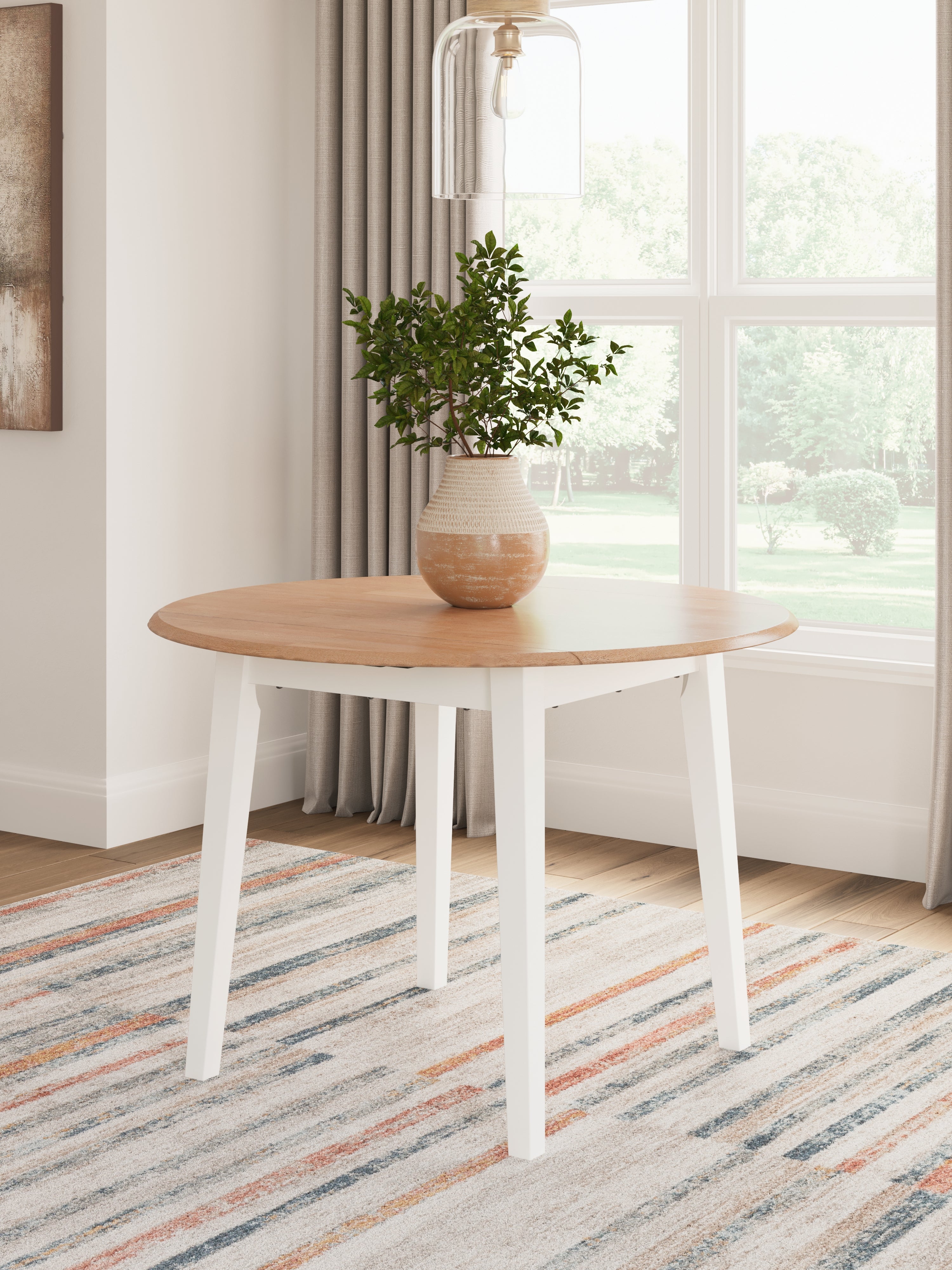 Hoover Furniture Outlet - Ashley Furniture - Gesthaven Dining Drop Leaf Table - Round DRM Drop Leaf Table - D398-15