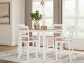 Hoover Furniture Outlet - Ashley Furniture - Gesthaven Counter Height Dining Table and 4 Barstools (Set of 5) - DRM Counter Table Set (5/CN) - D398-223