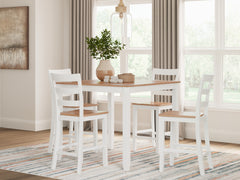 Hoover Furniture Outlet - Ashley Furniture - Gesthaven Counter Height Dining Table and 4 Barstools (Set of 5) - DRM Counter Table Set (5/CN) - D398-223