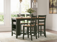Hoover Furniture Outlet - Ashley Furniture - Gesthaven Counter Height Dining Table and 4 Barstools - Counter Height Dining Table and 4 Barstools - D401D2