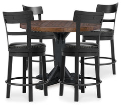 Hoover Furniture Outlet - Ashley Furniture - Valebeck Counter Height Table and 4 Barstools - Counter Height Table and 4 Barstools - D546D25